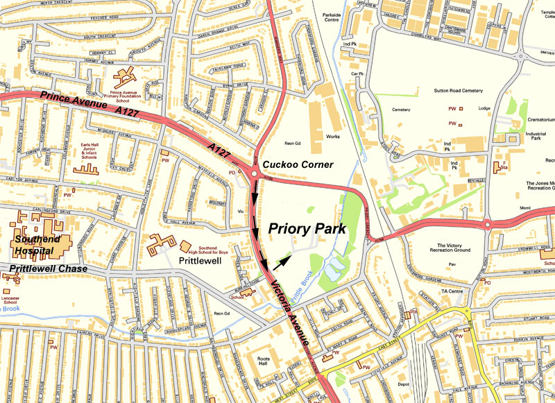 map to Priory Park