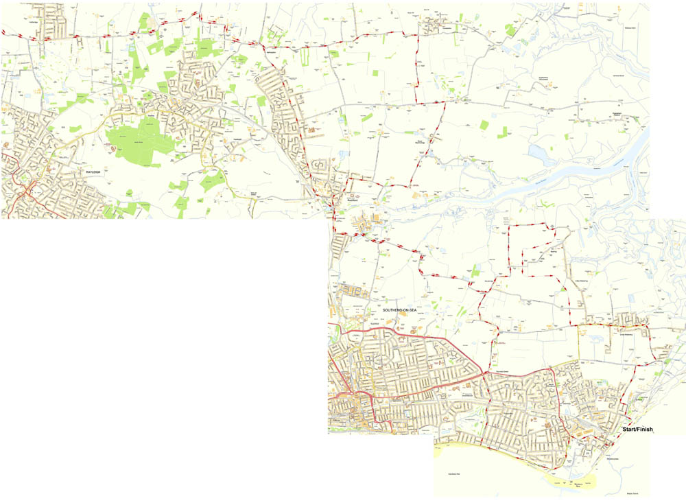 Map of Southend Bikeathon 54